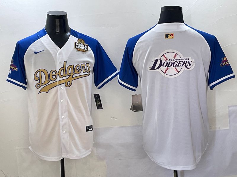 Men Los Angeles Dodgers Blank White Blue Gold Game Nike 2025 MLB Jersey style 42933->los angeles dodgers->MLB Jersey